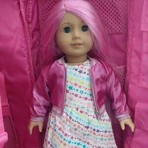 *SOLD* other websight . Authentic AMERICAN DOLL BUNDAL * doll, outfits & case*